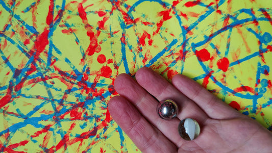 Texture of the Week: Marbles + Paint = Playing Like a Kid
