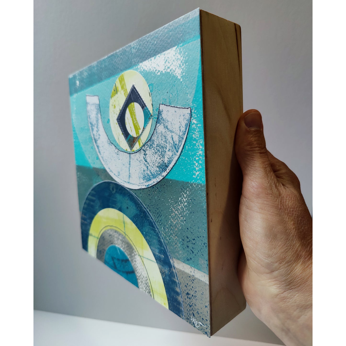 Move to the Left - Mixed Media on Panel