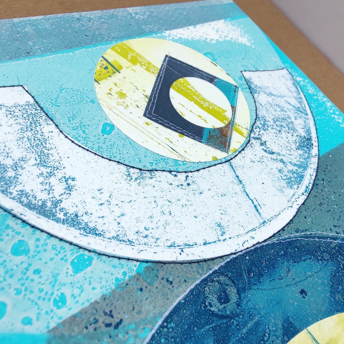 Move to the Left - Mixed Media on Panel