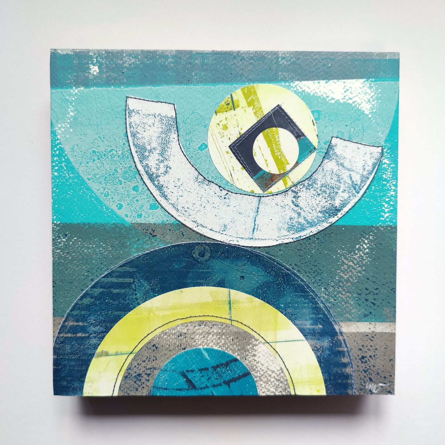 Move to the Left - Mixed Media on Panel