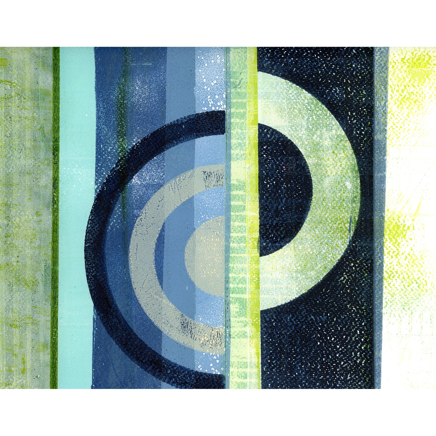 Shifting Perspectives - Monoprint on Panel