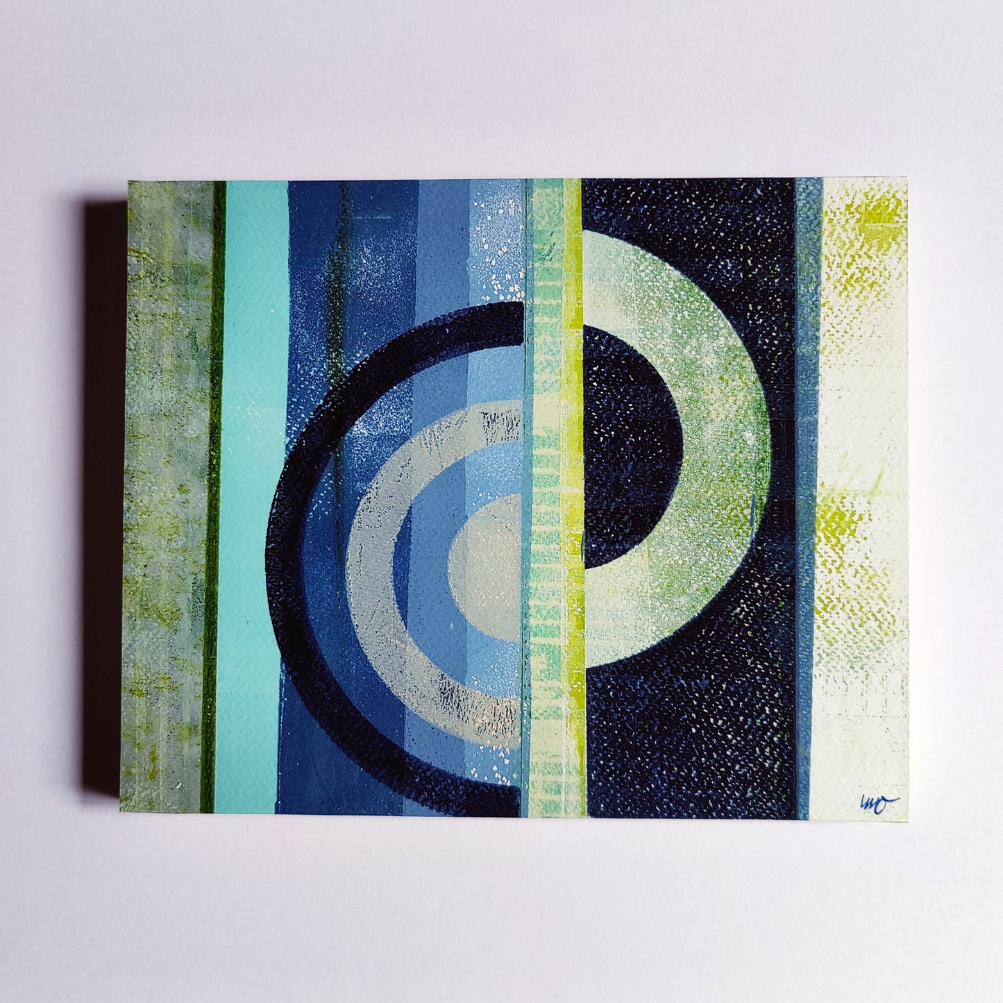 Shifting Perspectives - Monoprint on Panel