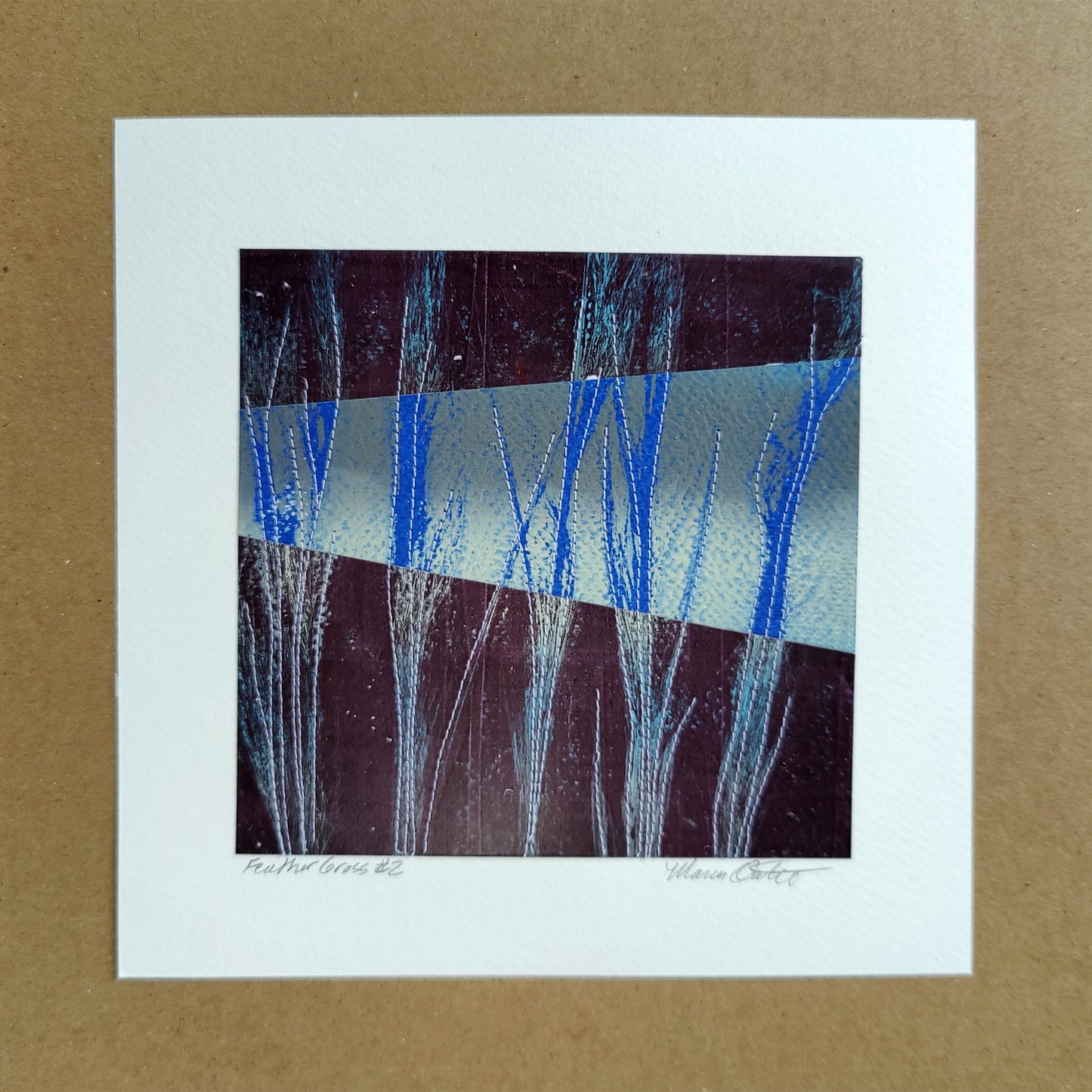 Feather Grasses #1 - Monotype Collage