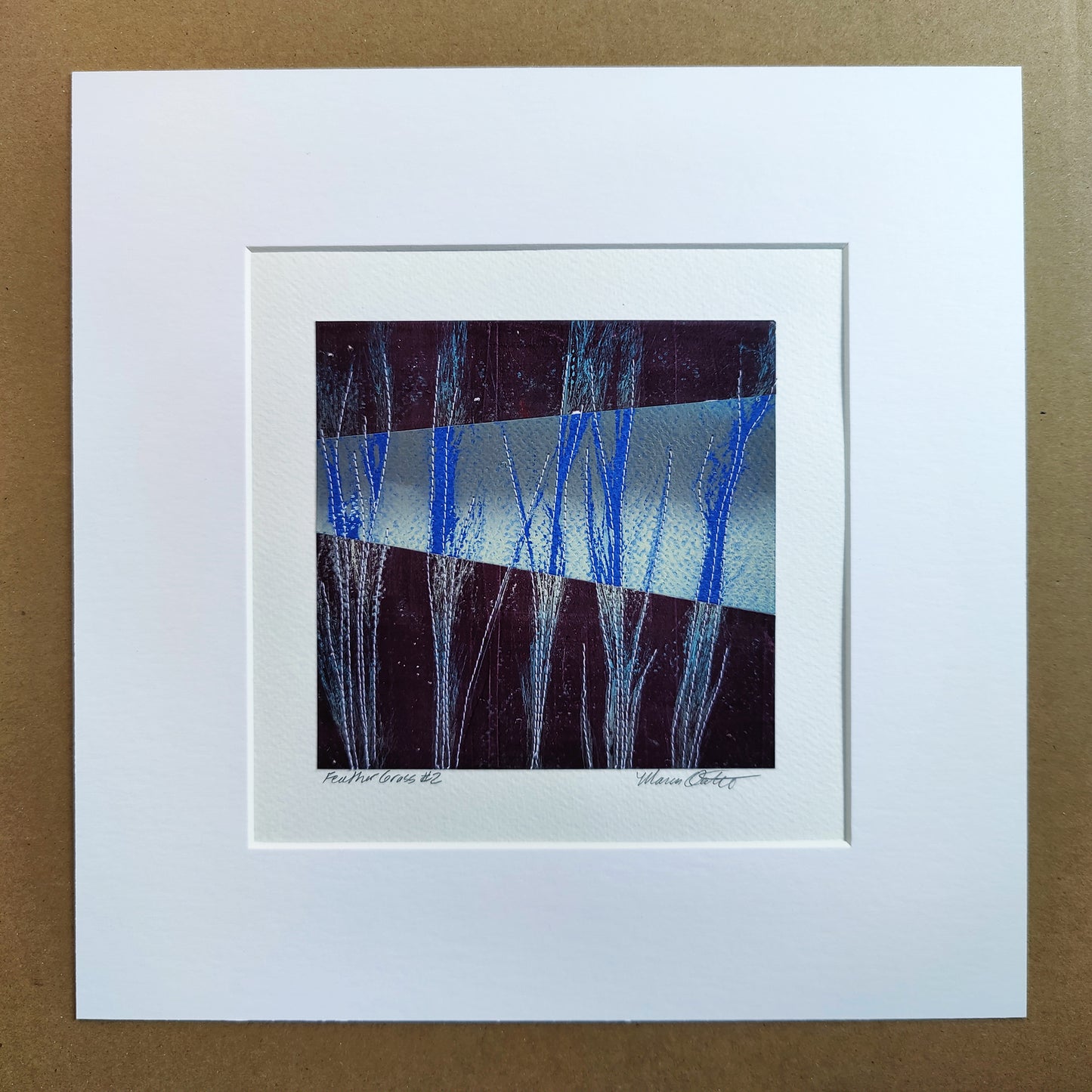 Feather Grasses #1 - Monotype Collage