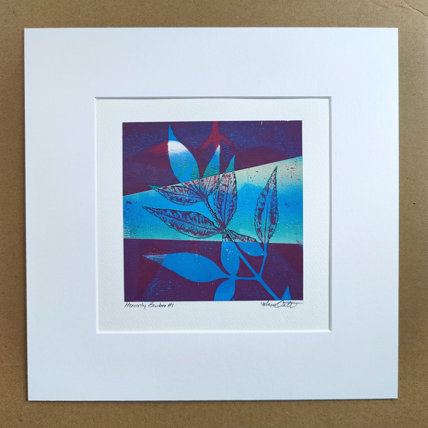 Heavenly Bamboo #1 - Monotype Collage