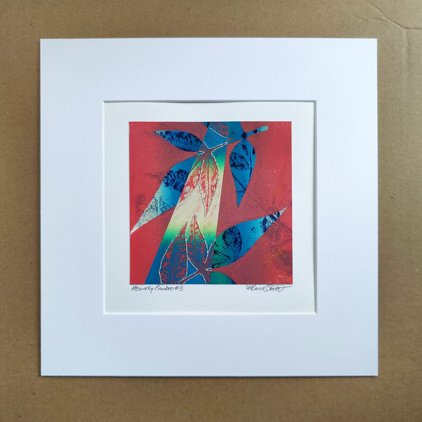 Heavenly Bamboo #3 - Monotype Collage