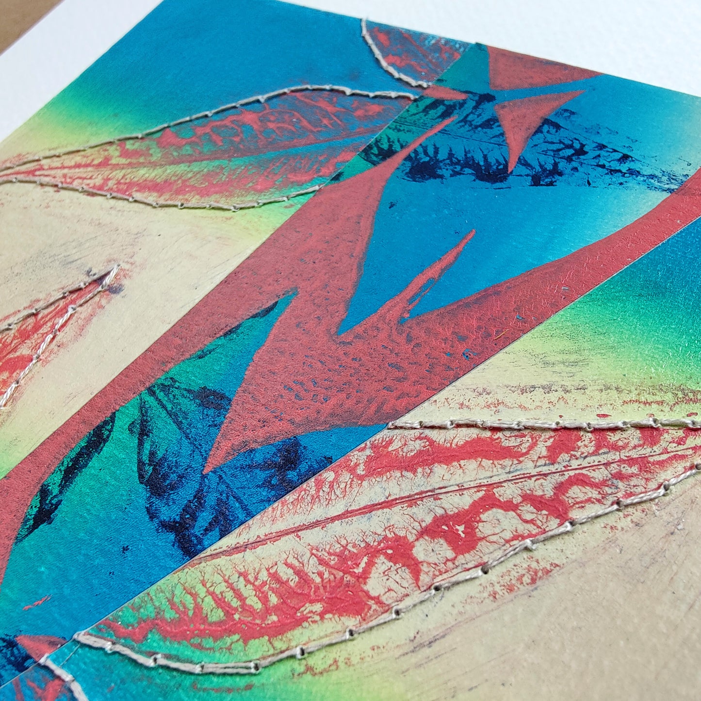 Heavenly Bamboo #4 - Monotype Collage