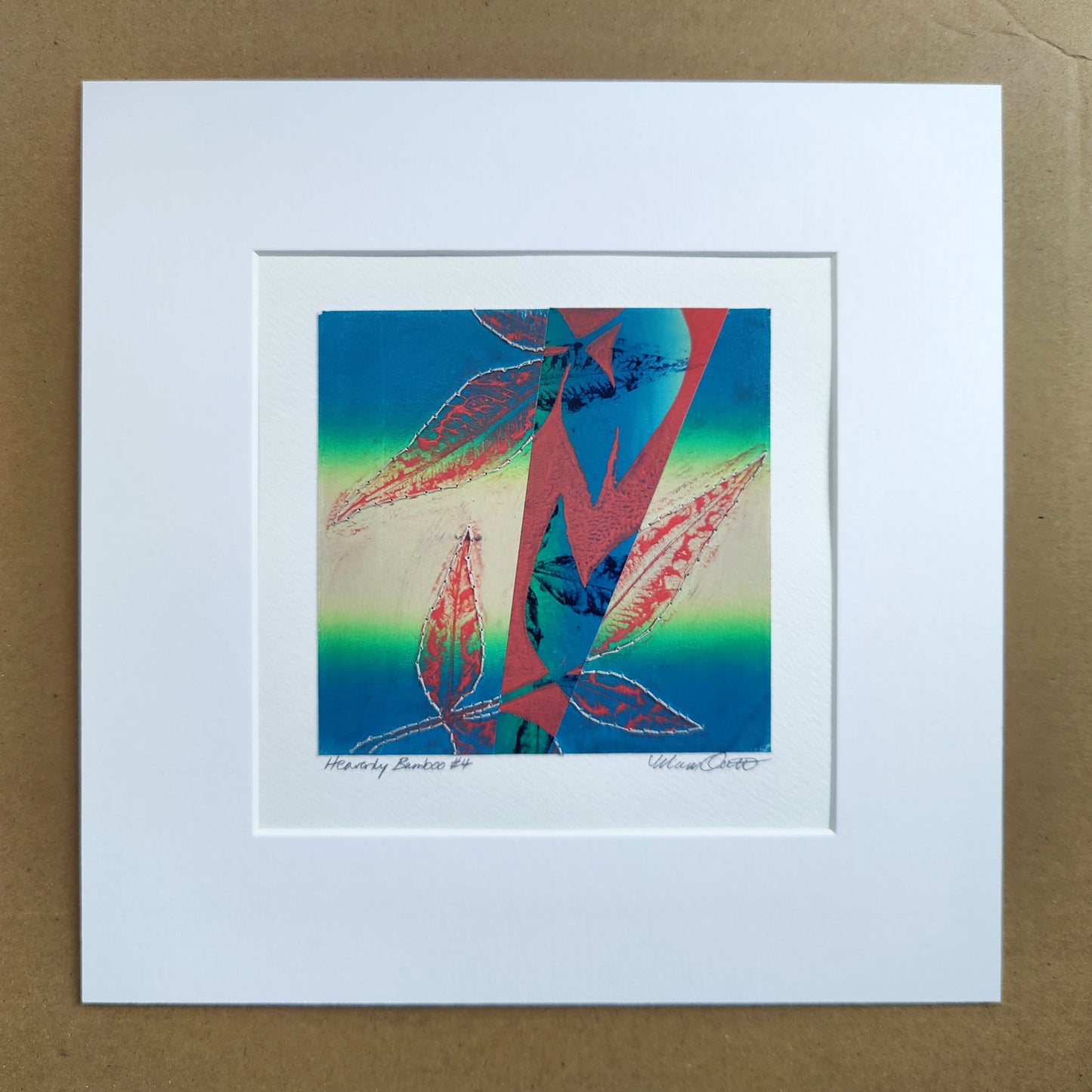 Heavenly Bamboo #4 - Monotype Collage