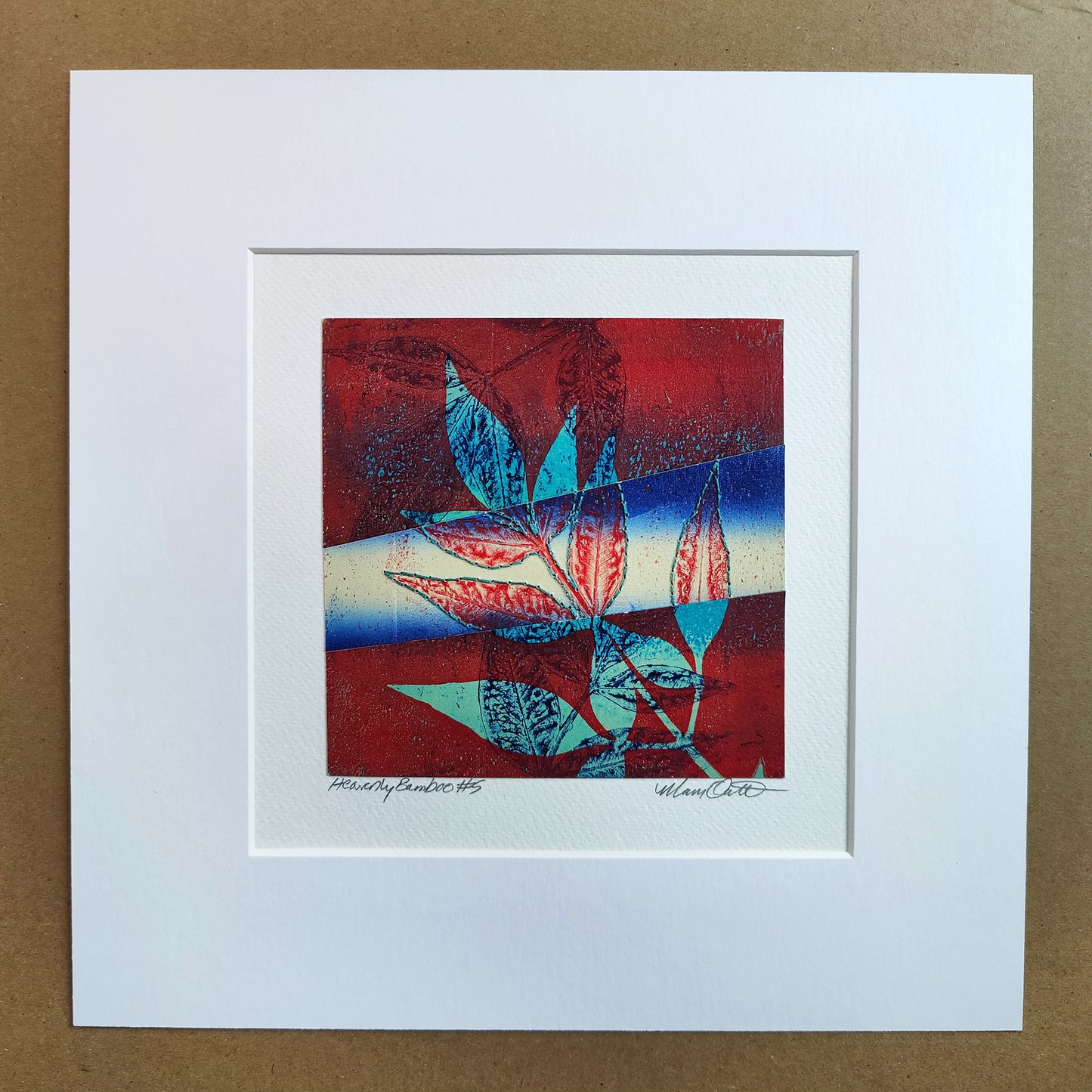 Heavenly Bamboo #5 - Monotype Collage
