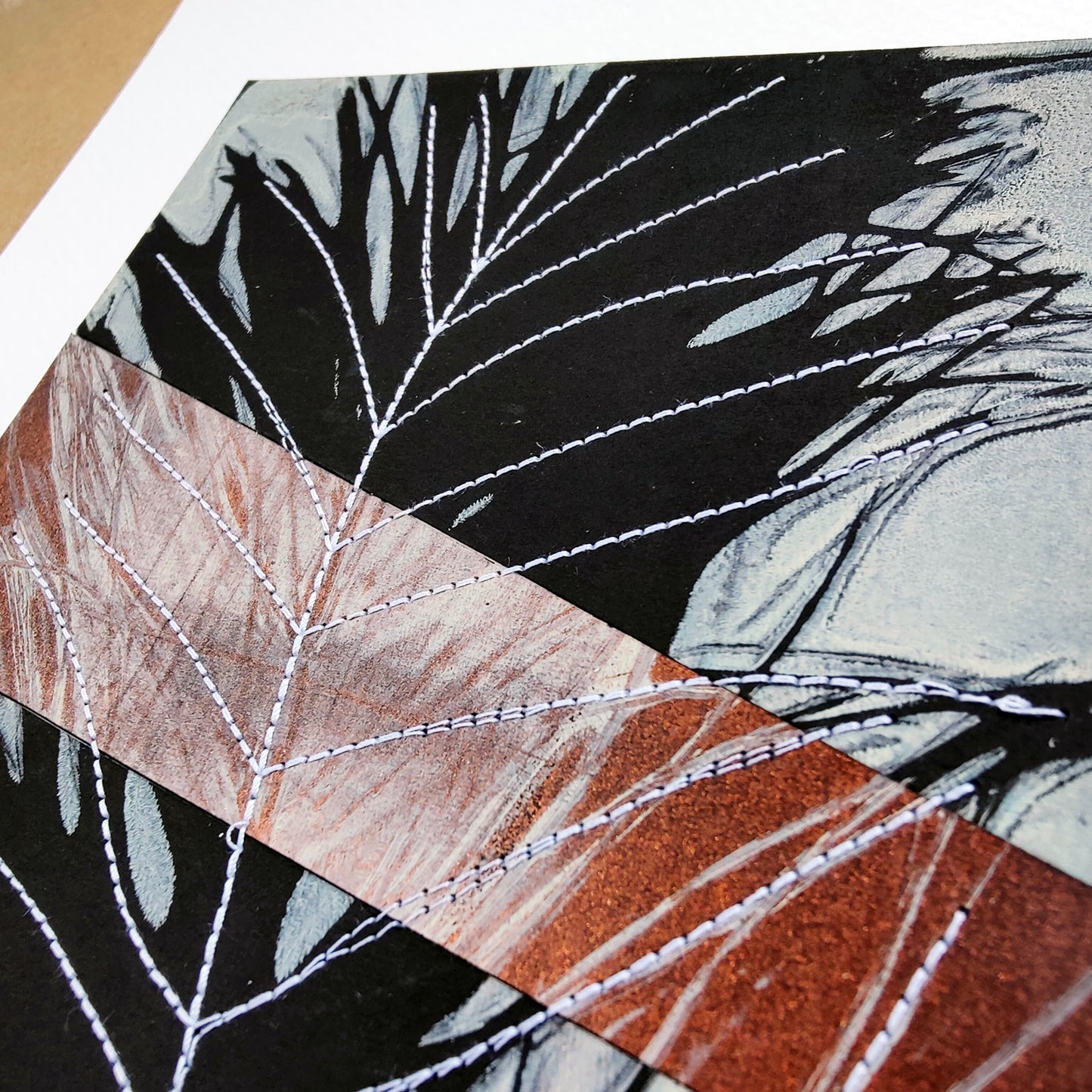 Horsetail #1 - Monotype Collage