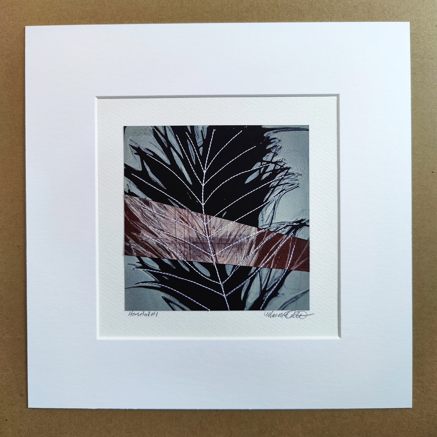 Horsetail #1 - Monotype Collage