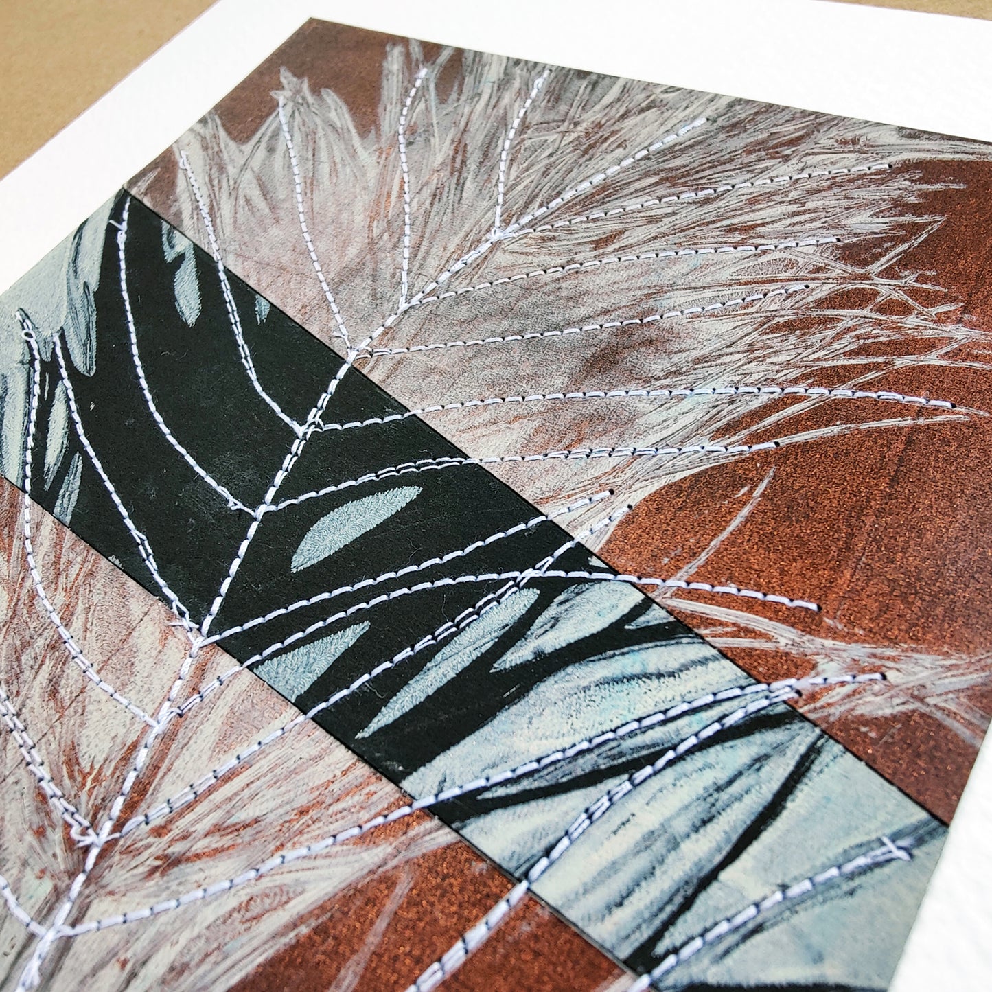 Horsetail #2 - Monotype Collage