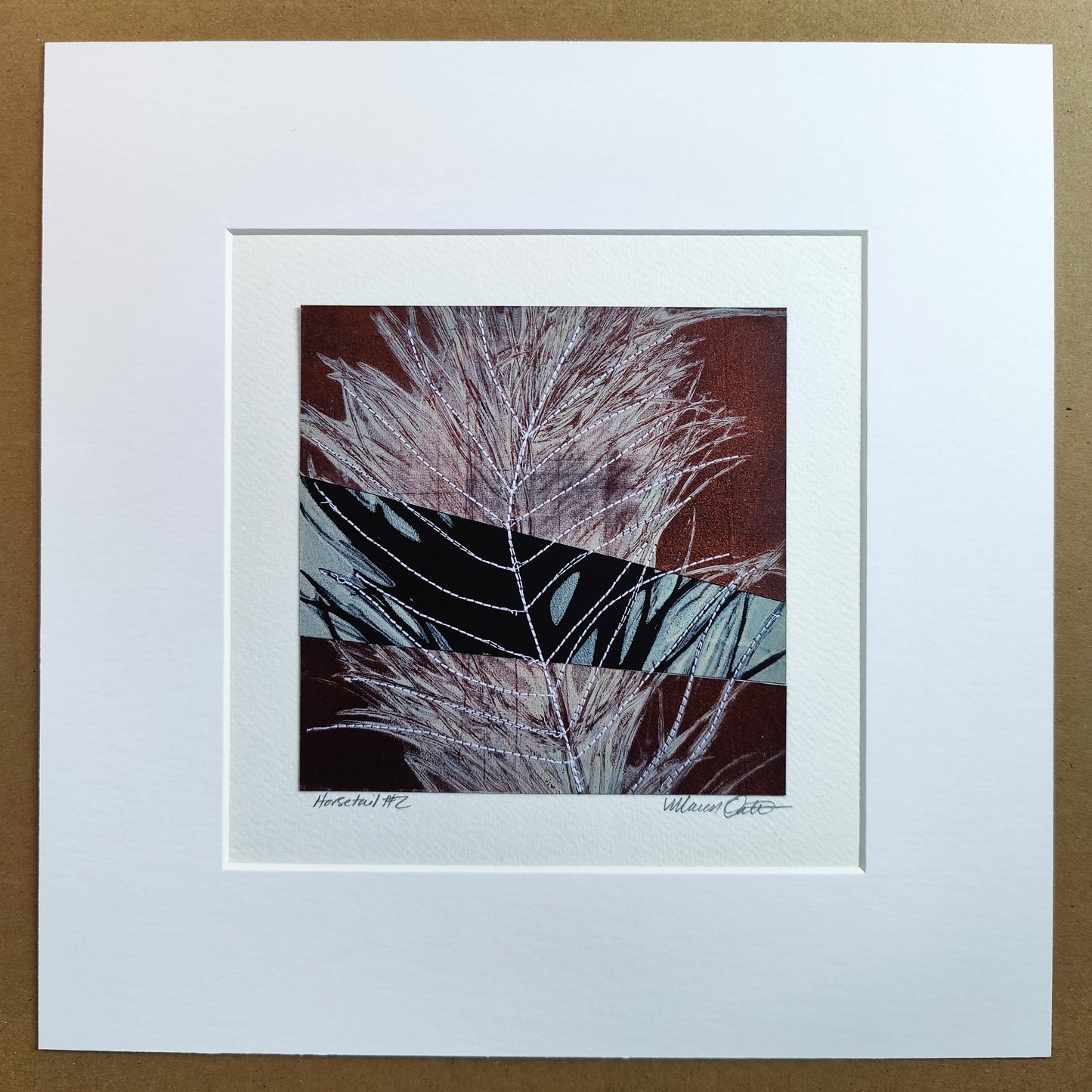 Horsetail #2 - Monotype Collage