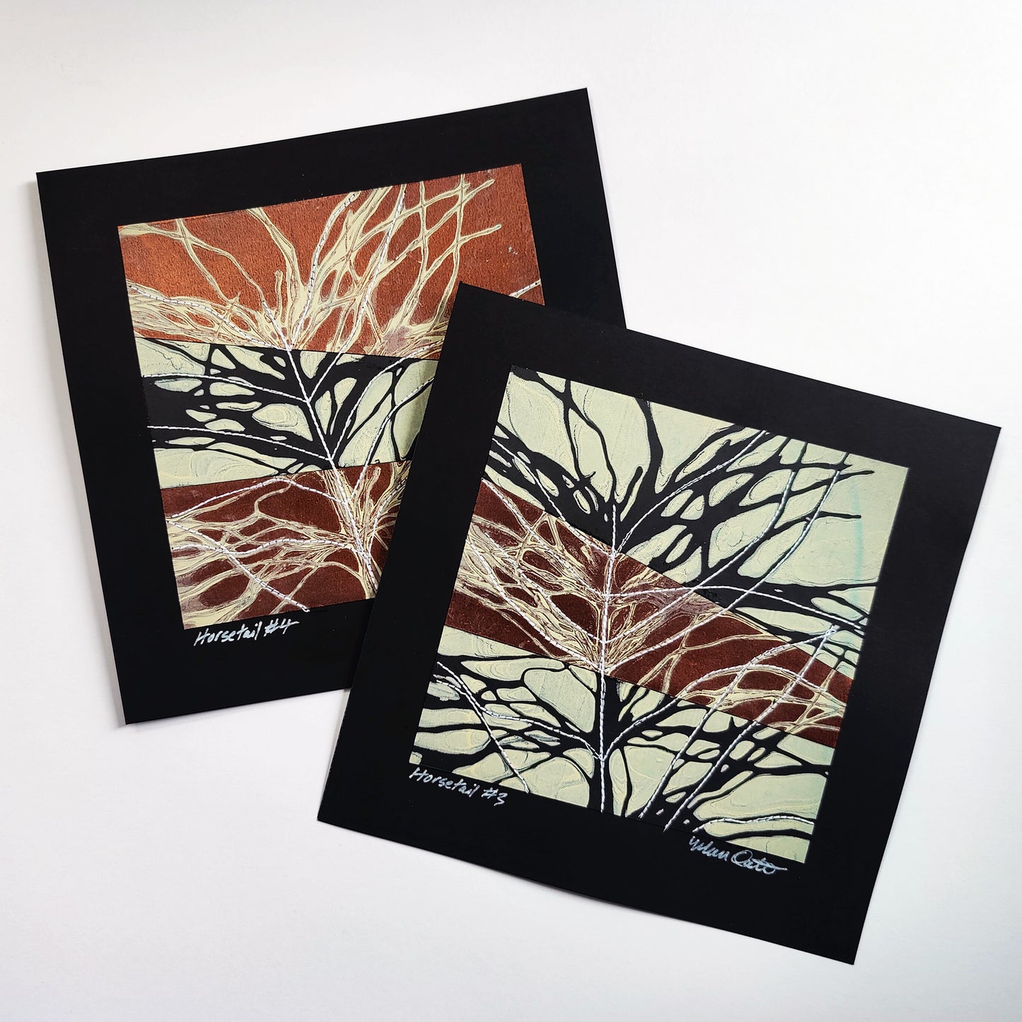Horsetail #3 - Monotype Collage