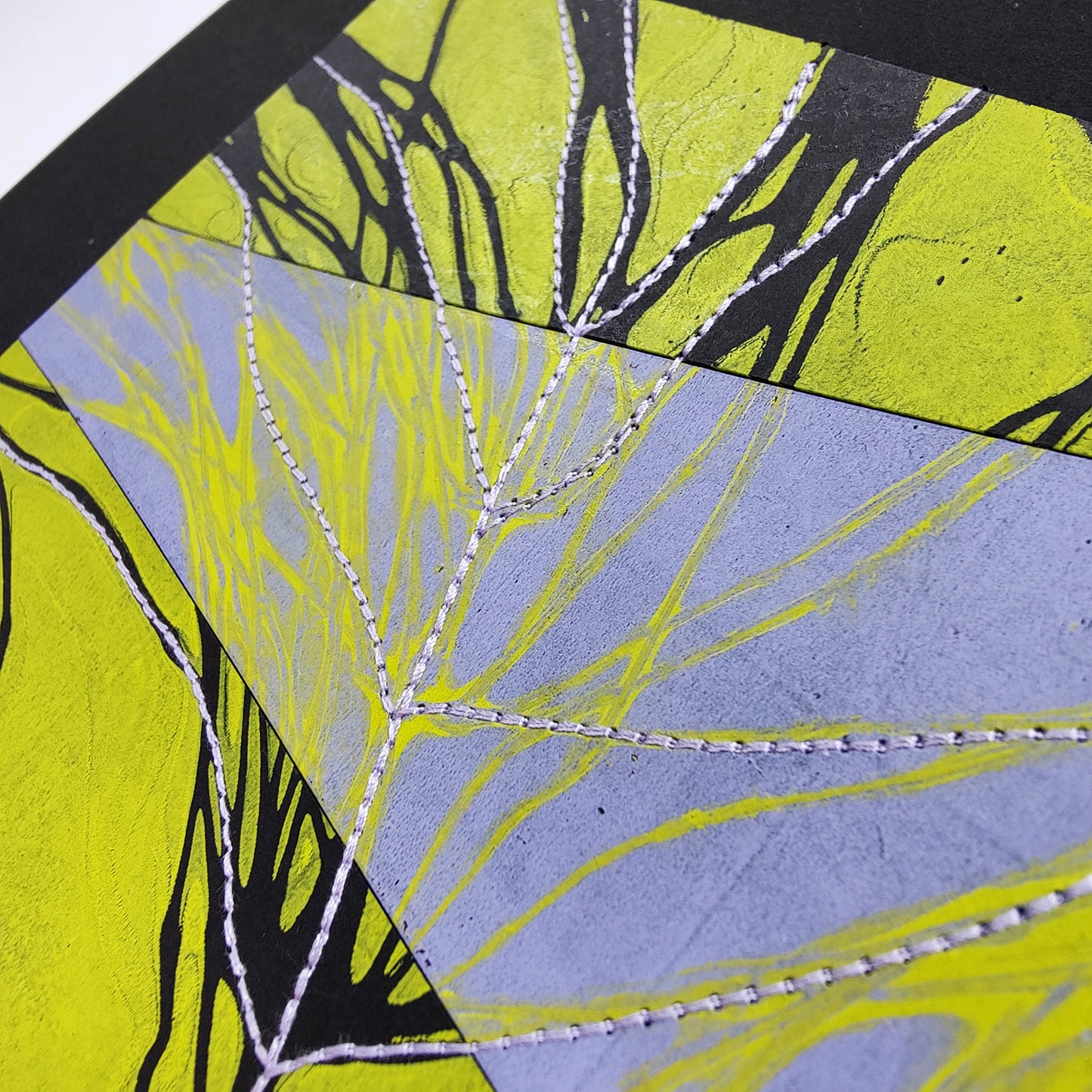Horsetail #5 - Monotype Collage