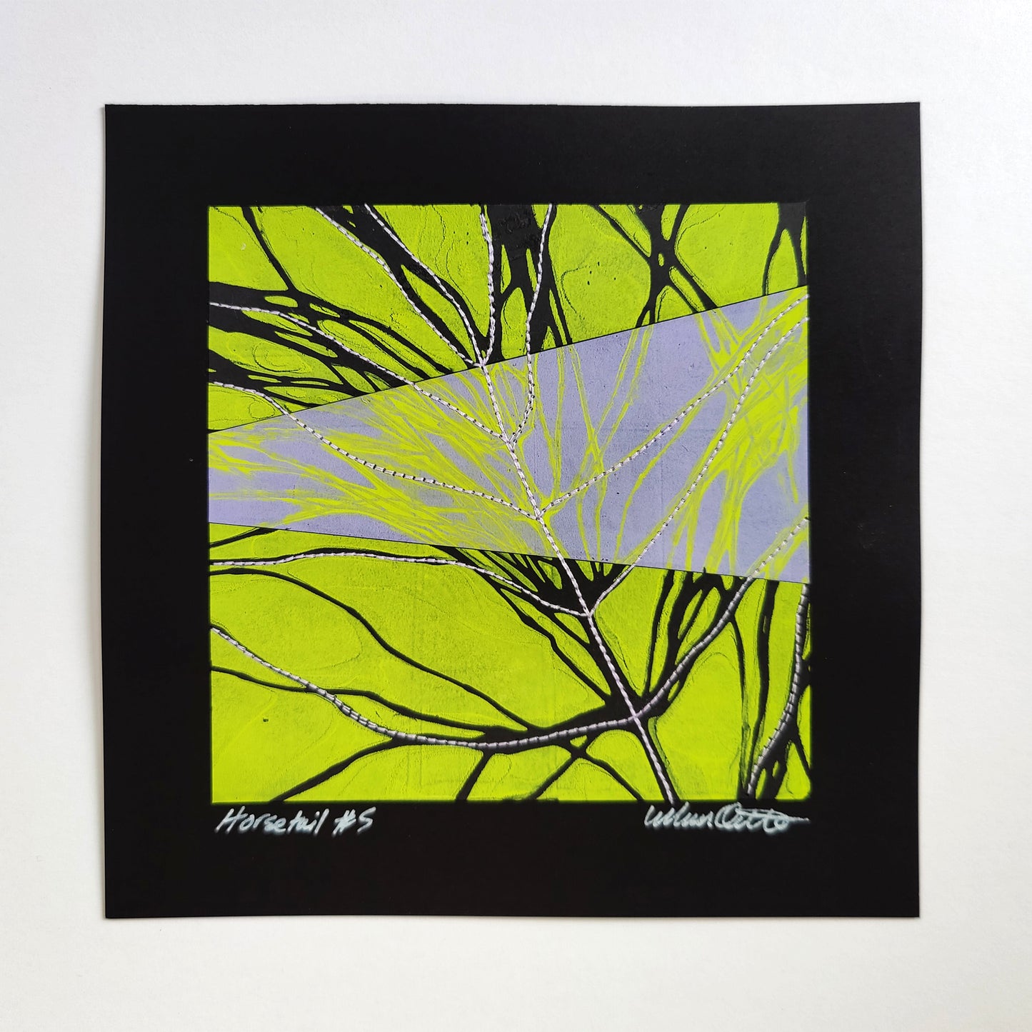 Horsetail #5 - Monotype Collage