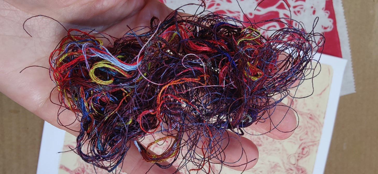 Thread Crumbles Texture of the Week: A Ball of Thread Scraps – Maren Oates