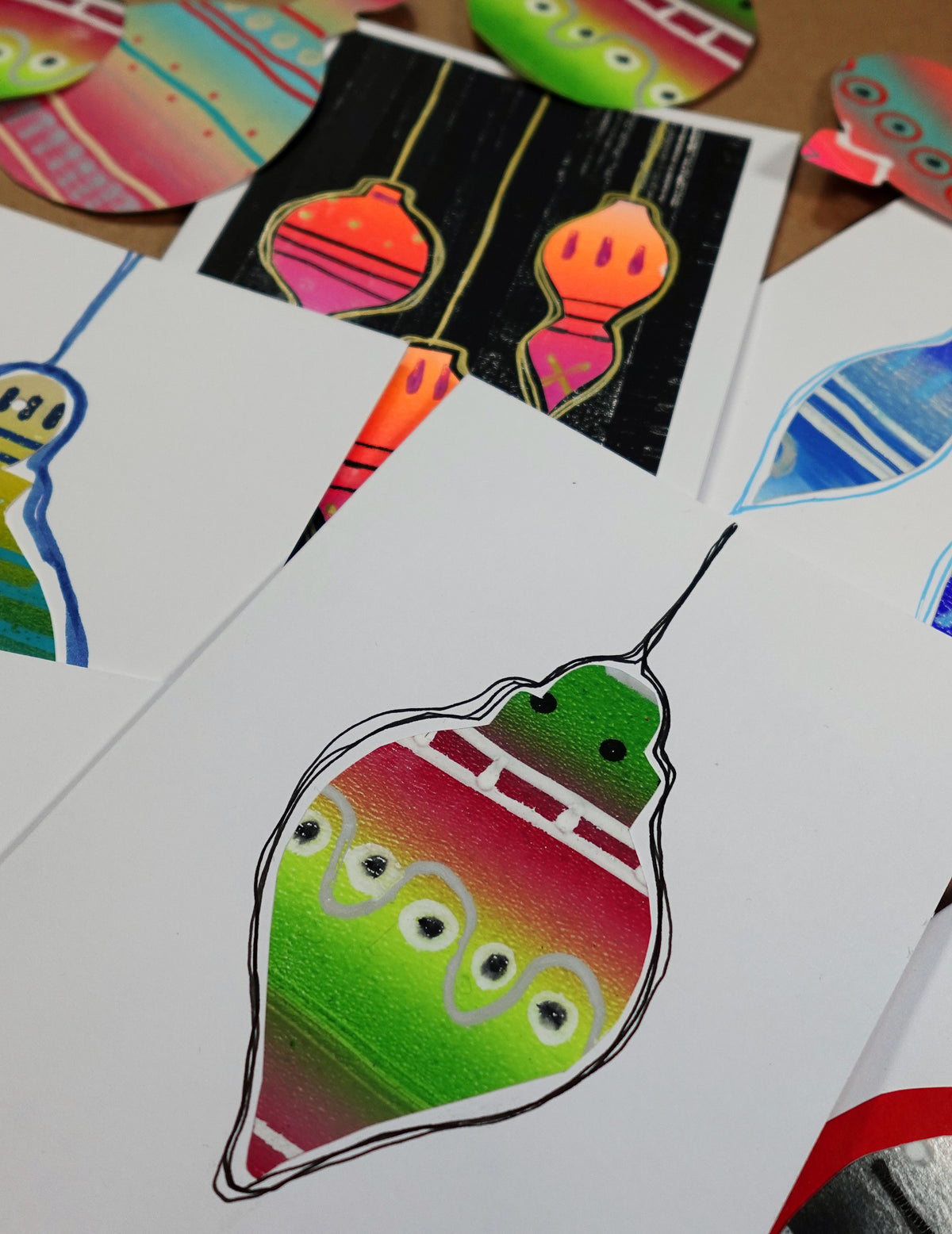 Digital Tutorial - Gel Printed Gradient Ornaments
