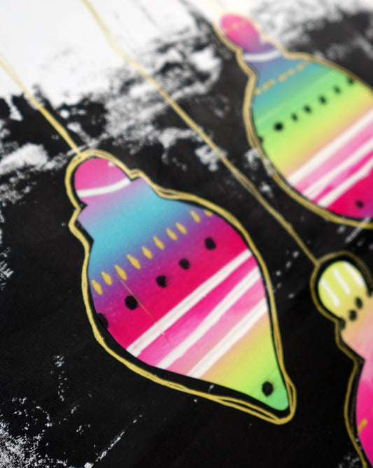 Digital Tutorial - Gel Printed Gradient Ornaments