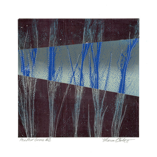 Feather Grasses #1 - Monotype Collage