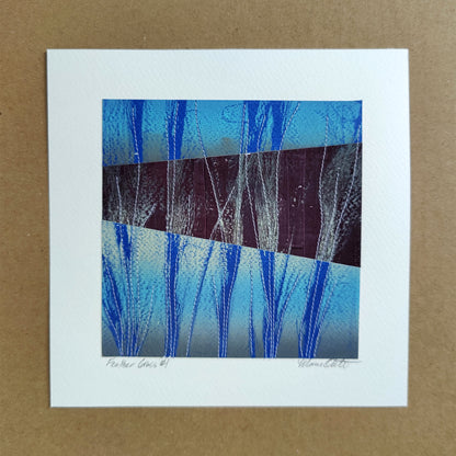 Feather Grasses #2 - Monotype Collage