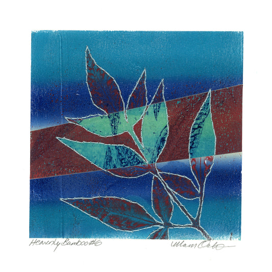 Heavenly Bamboo #6 - Monotype Collage