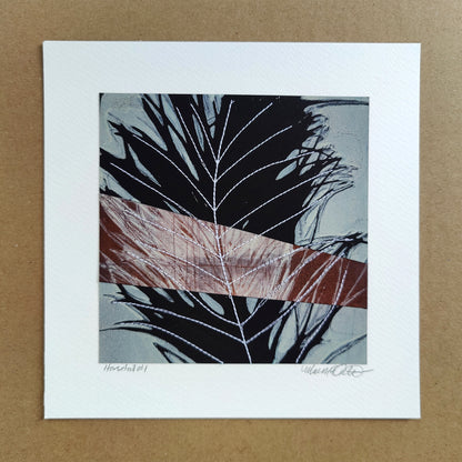 Horsetail #1 - Monotype Collage