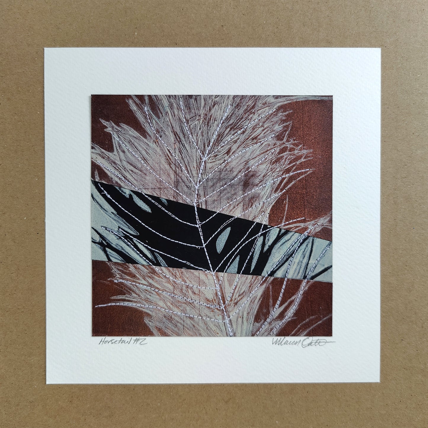 Horsetail #2 - Monotype Collage