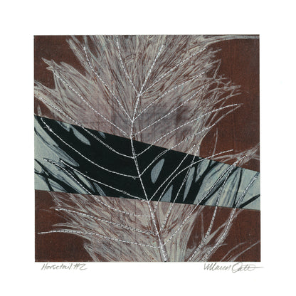Horsetail #2 - Monotype Collage