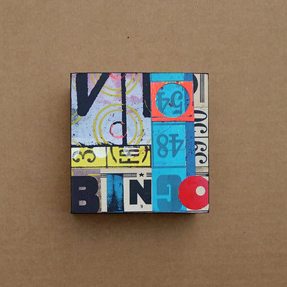New Card Please - Collage on Panel